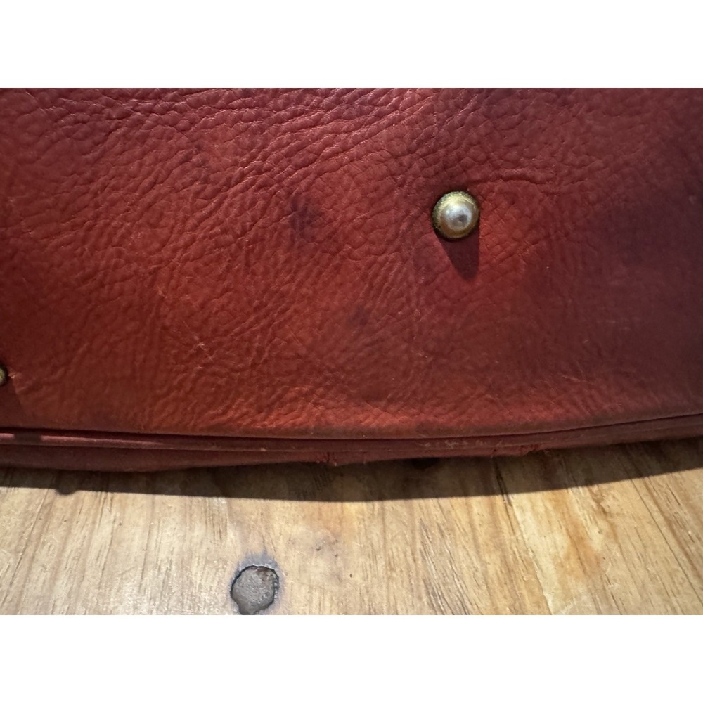 Vintage Marino Orlandi Italian Cognac Leather Large Shoulder Bag - Picture 6 of 16
